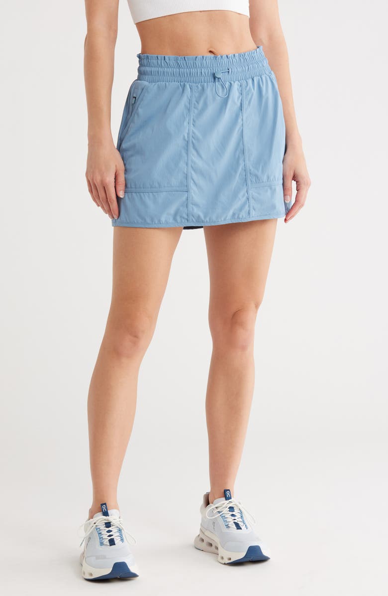 90 DEGREE BY REFLEX Trekki Hiking Skort, Main, color, Blue Shadow