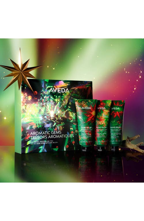 Aveda Aromatic Gems: Hand Relief Moisturizing Trio Gift Set $33 Value In Transparent
