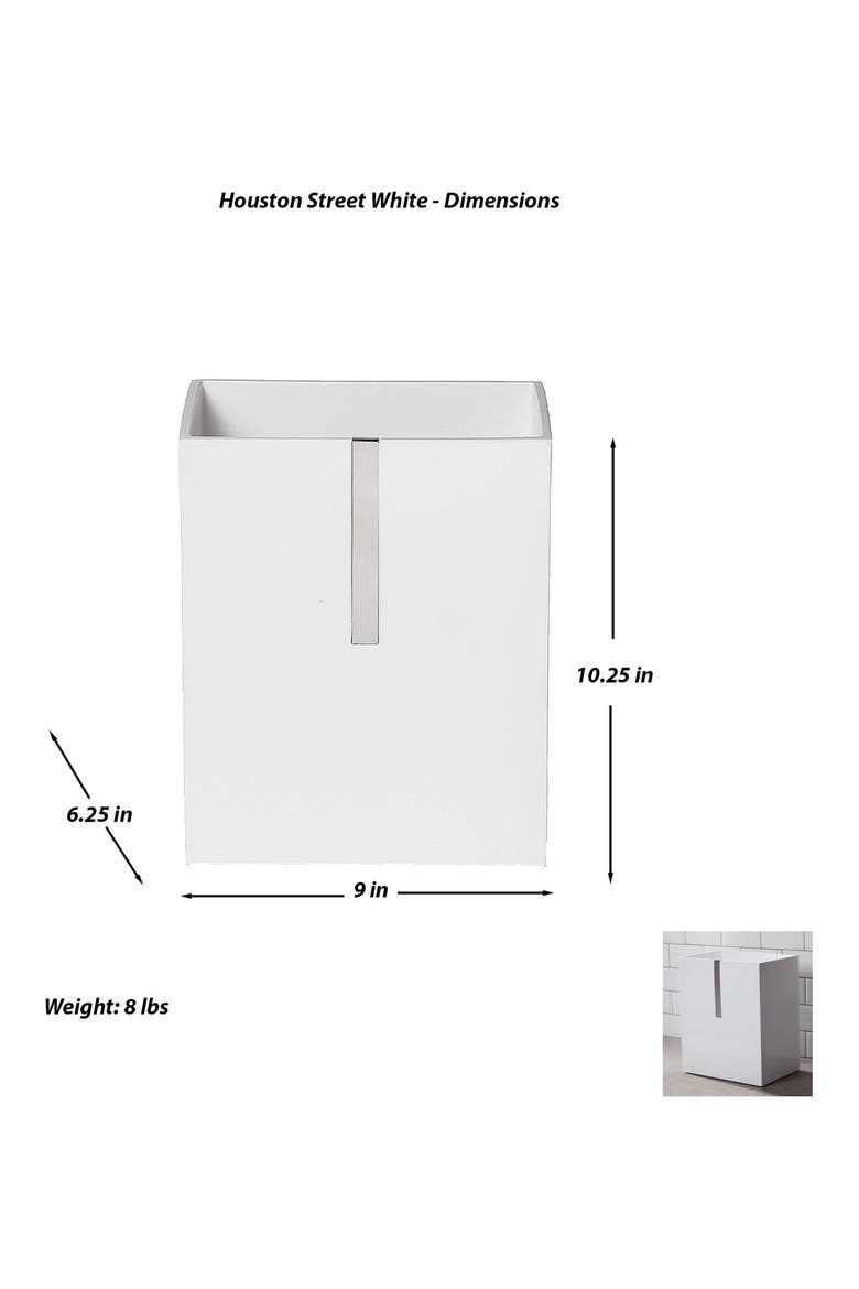 Houston Street Wastebasket, Alternate, color, WHITE