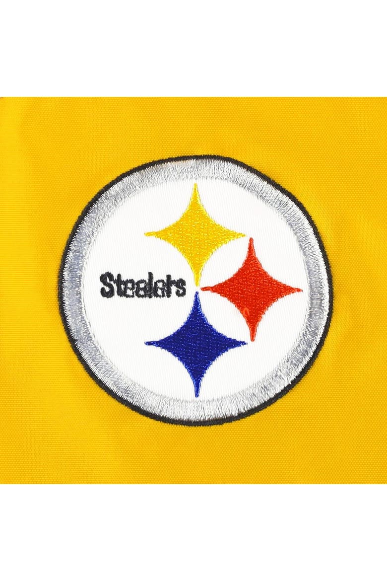 Women's Tommy Hilfiger White/Gold Pittsburgh Steelers Staci Half-Zip Hoodie Windbreaker Jacket, Alternate, color, White