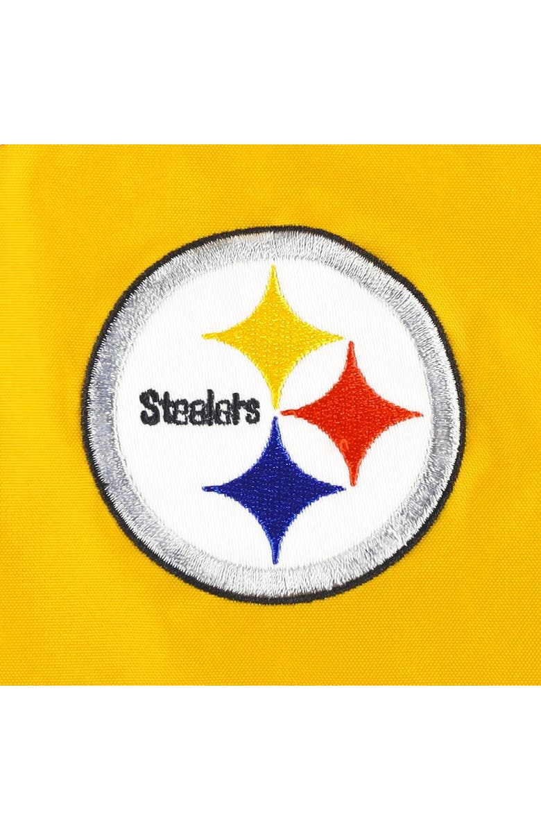 Tommy Hilfiger Women's Tommy Hilfiger White/Gold Pittsburgh Steelers Staci Half-Zip Hoodie Windbreaker Jacket, Alternate, color, White