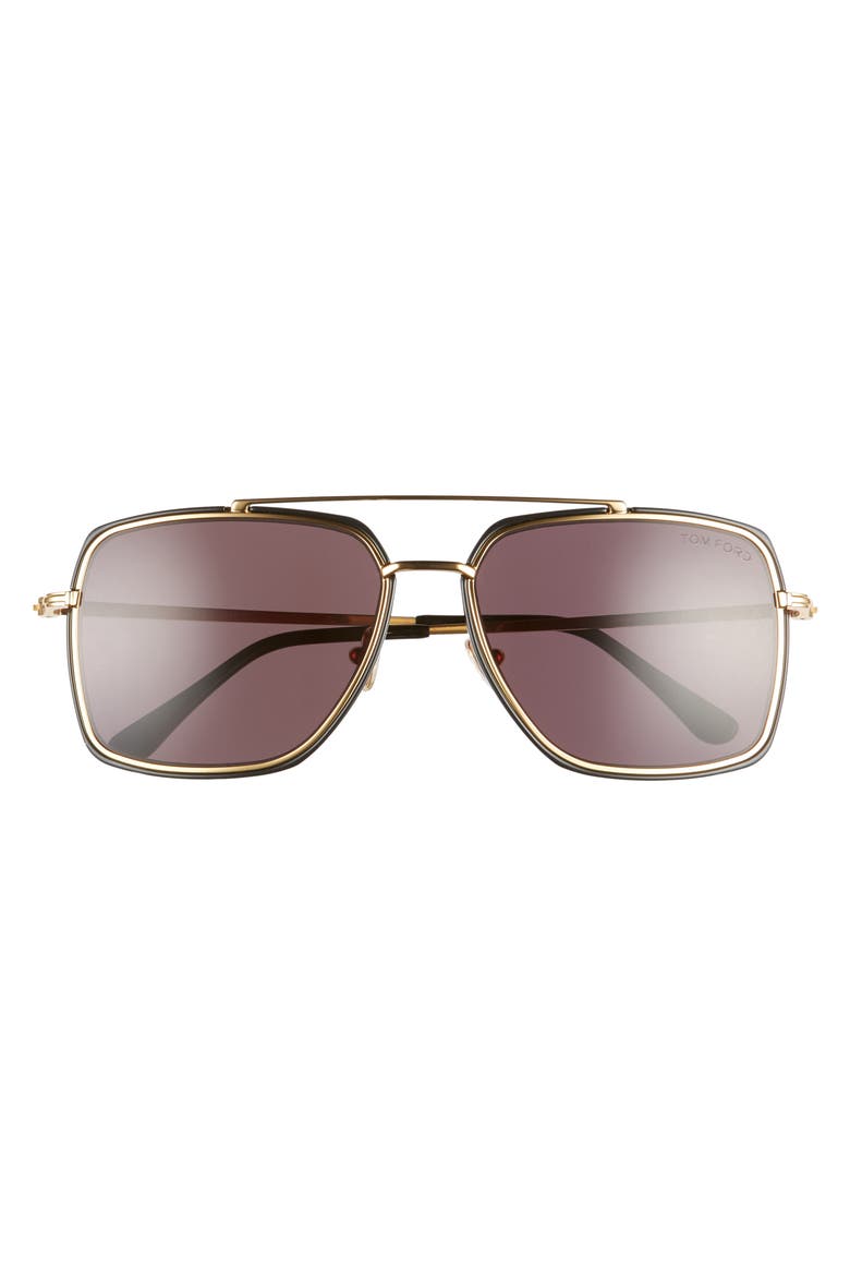 Lionel 60mm Navigator Sunglasses, Alternate, color, SBLK/SMK