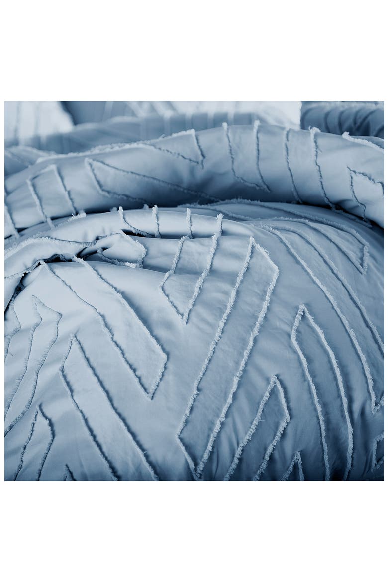 Chevron Jacquard Comforter Set, Alternate, color, CORONET BLUE