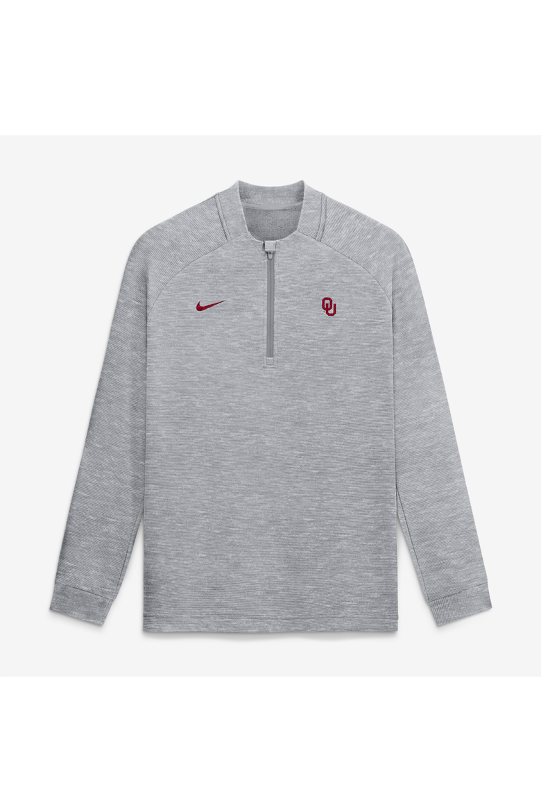 Men's Nike  Gray Oklahoma Sooners Par Raglan Tri-Blend Therma-FIT Half-Zip Pullover, Main, color, Gray