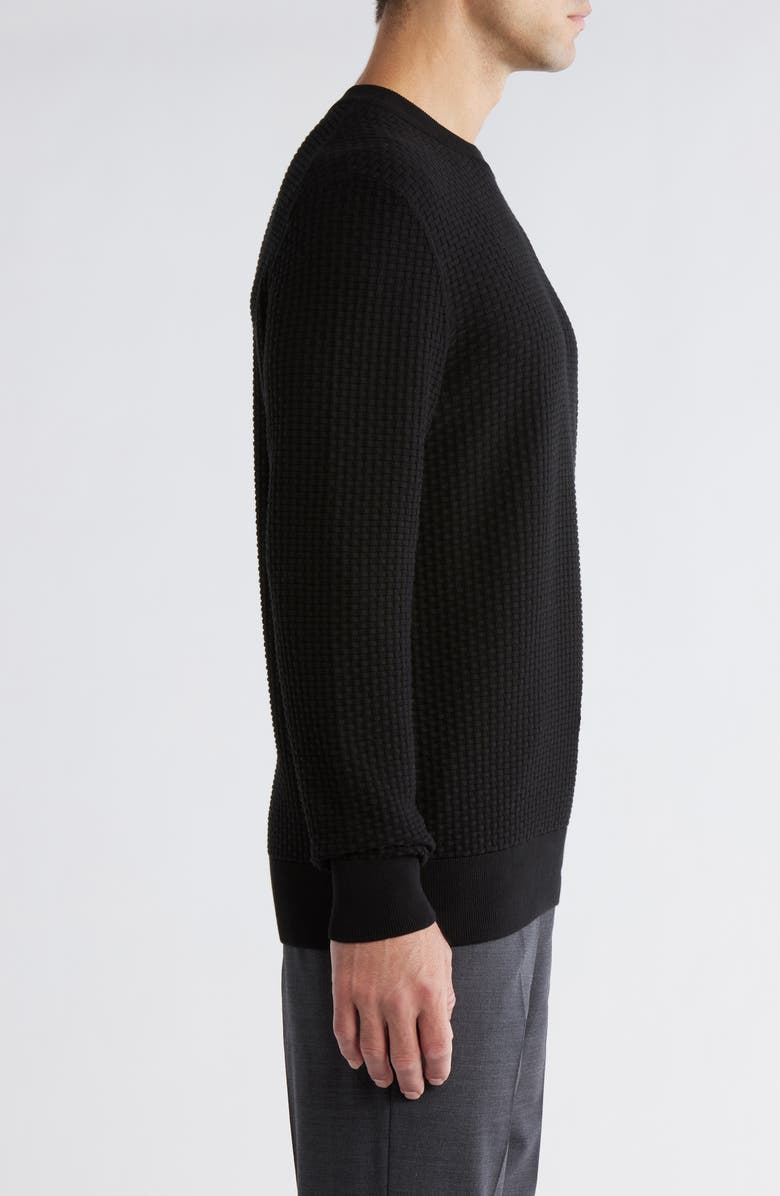 BOSS Imberto Textured Sweater, Alternate, color, Black