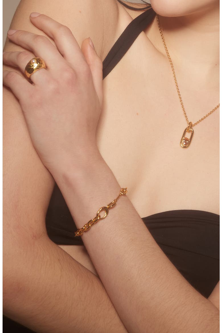 Margot Chain Bracelet, Alternate, color, GOLD/ PEARL