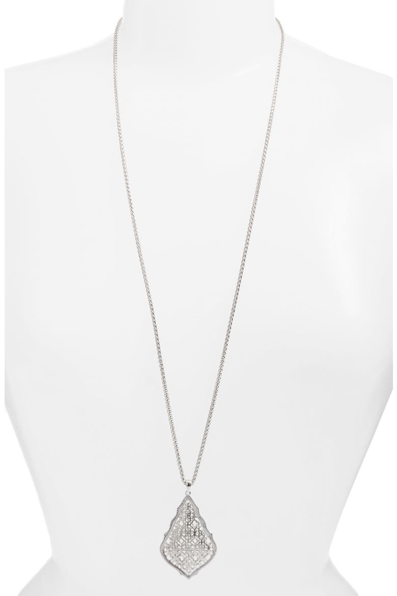 'Aiden' Pendant Necklace, Main, color, SILVER FILIGREE