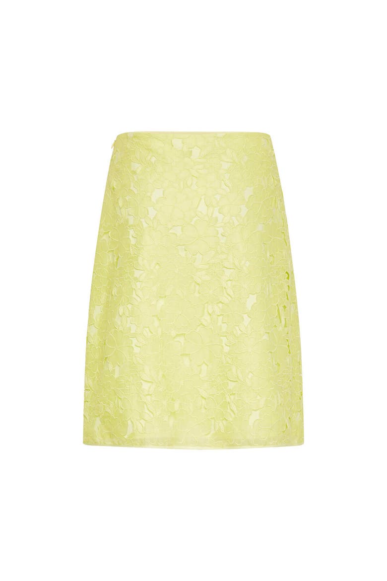 Lace A-Line Skirt, Alternate, color, Yellow