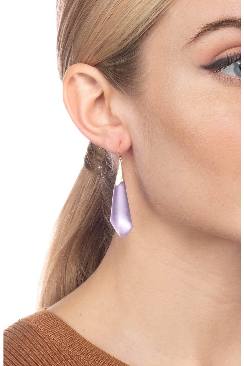 Faceted Drop Earrings, Alternate, color, MULBERRY