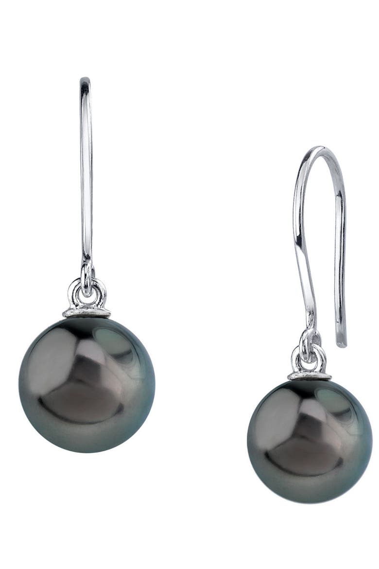 Tahitian South Sea Pearl Linda Earrings, Main, color, White Gold