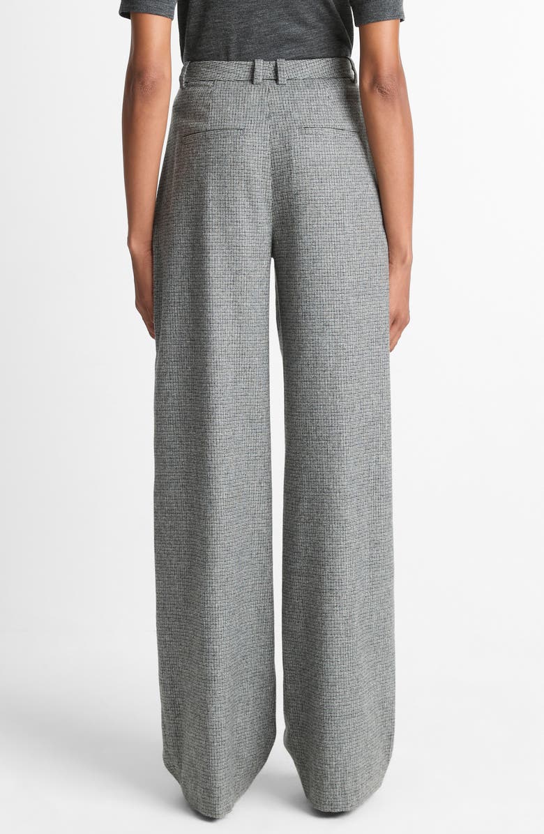 Vince High Waist Roman Check Pants, Alternate, color, Dark Grey Check
