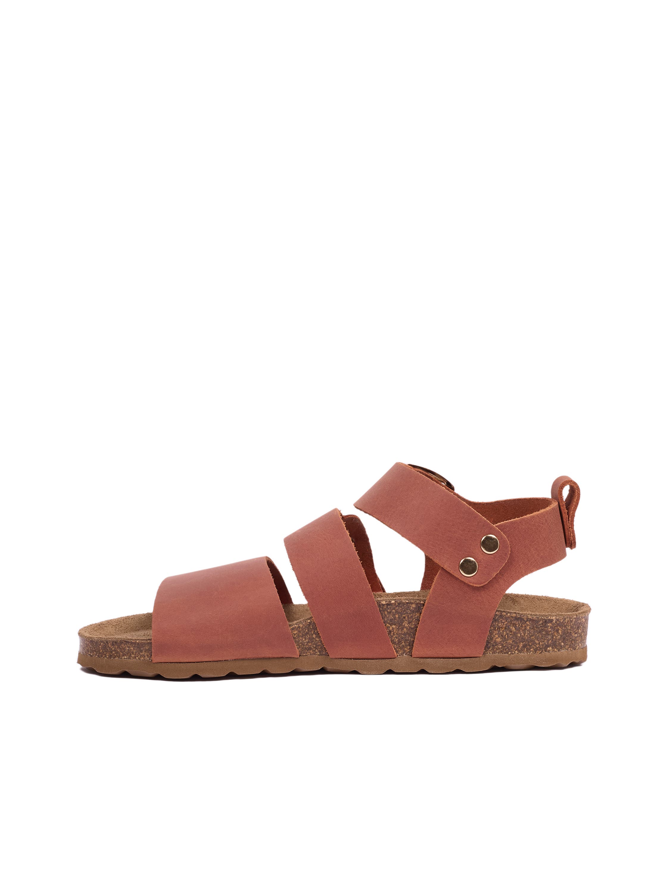 Celtic & Co. Triple Strap Sandal, Alternate, color, Cognac
