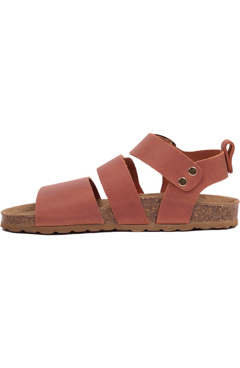 Celtic & Co. Triple Strap Sandal, Alternate, color, Cognac