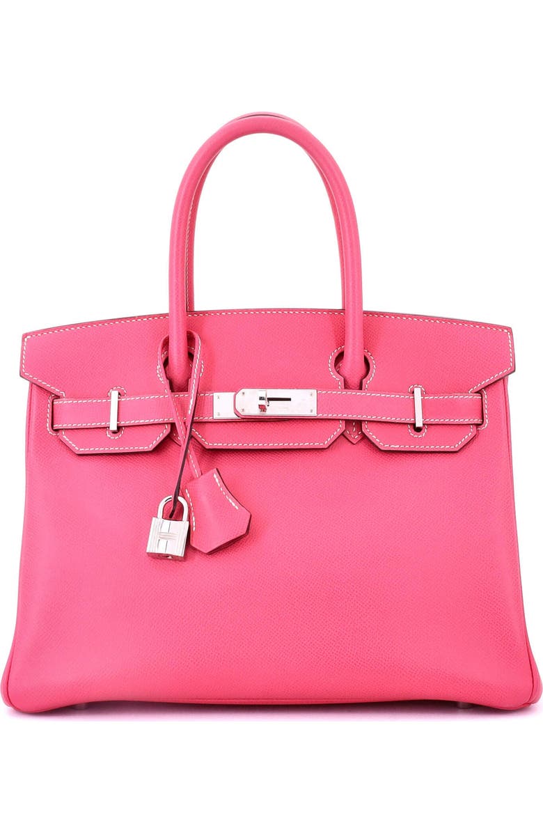 Pre-Owned Hermes Birkin Handbag Pink Epsom with Palladium Hardware 30, Main, color, Rose Tyrien