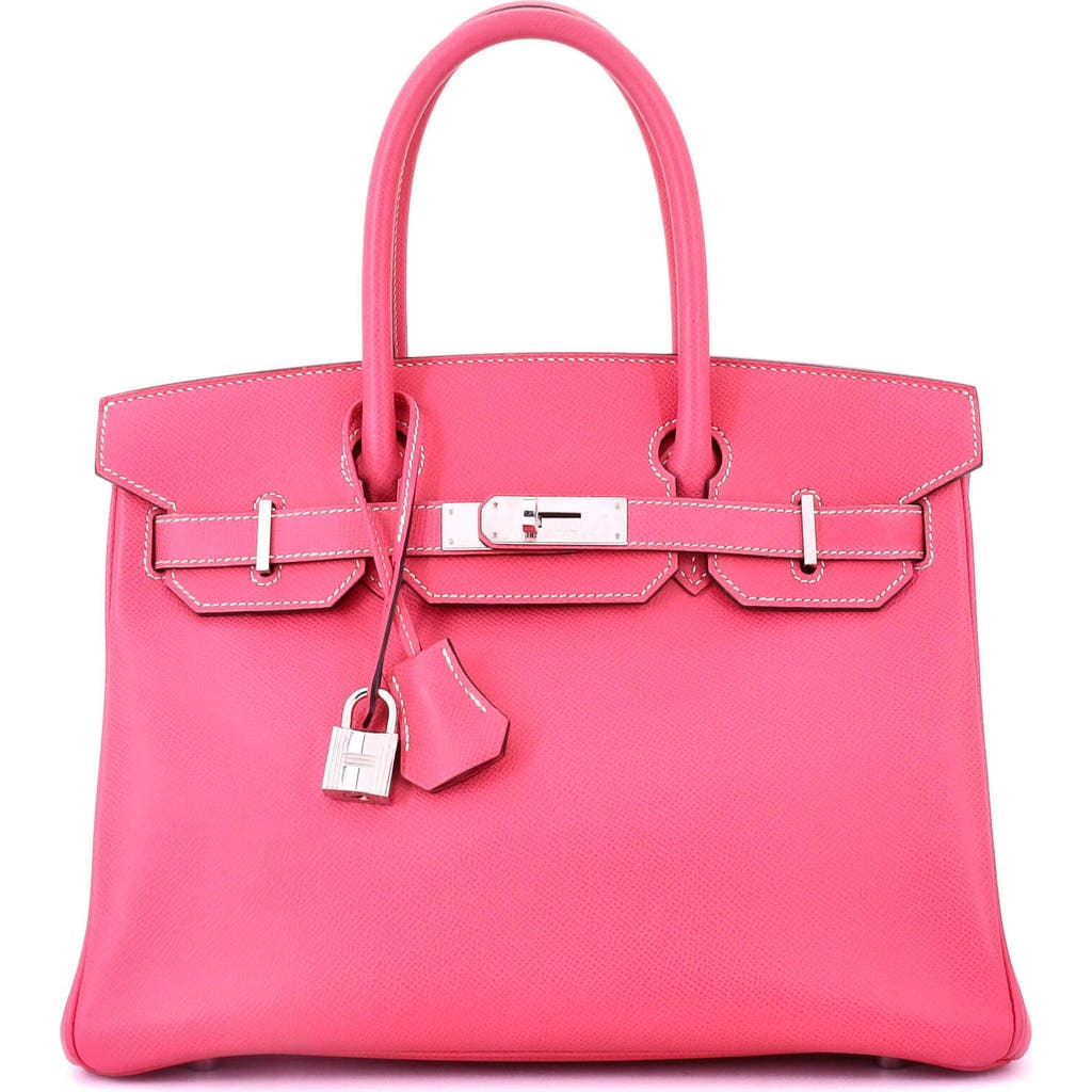 Pre-owned Hermes Hermes Birkin Handbag Pink Epsom With Palladium Hardware 30