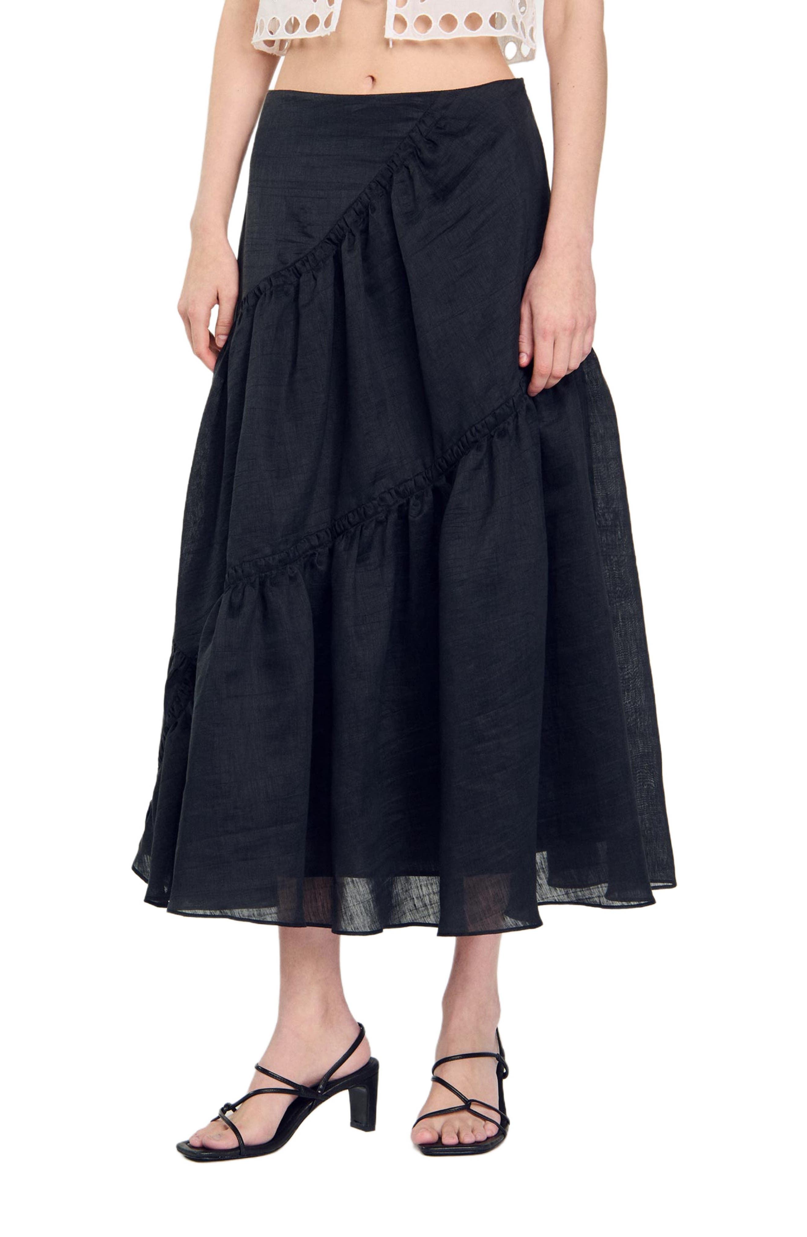 SANDRO Sandals with narrow straps, Alternate, color, Black