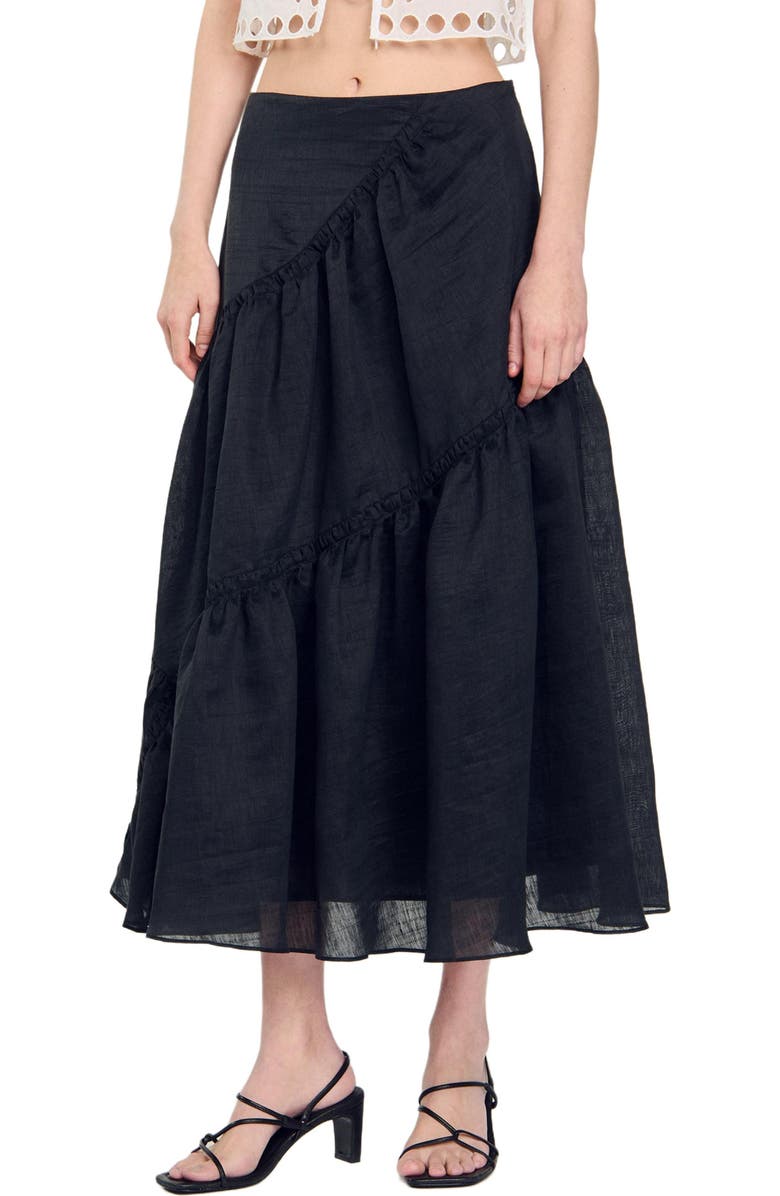 SANDRO Sandals with narrow straps, Alternate, color, Black