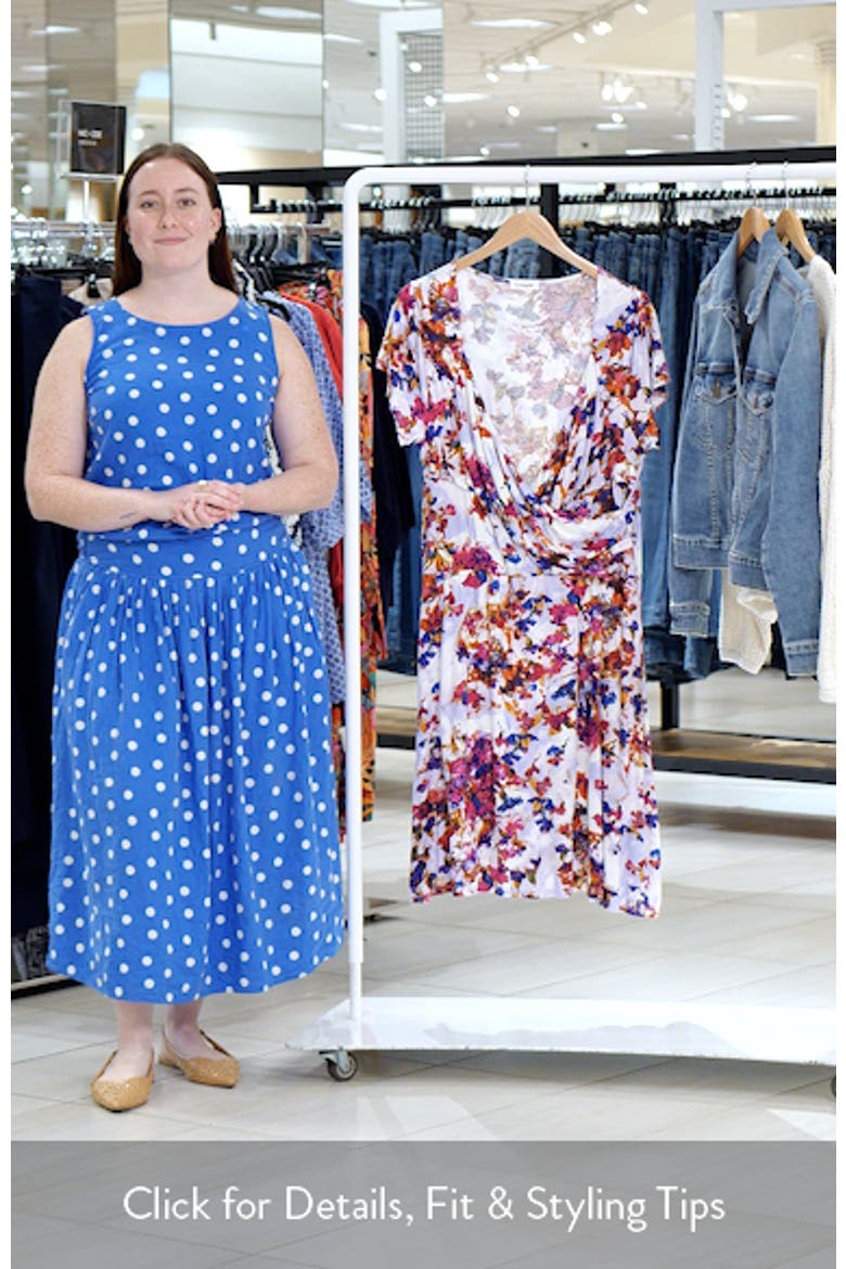 Print Faux Wrap Dress video