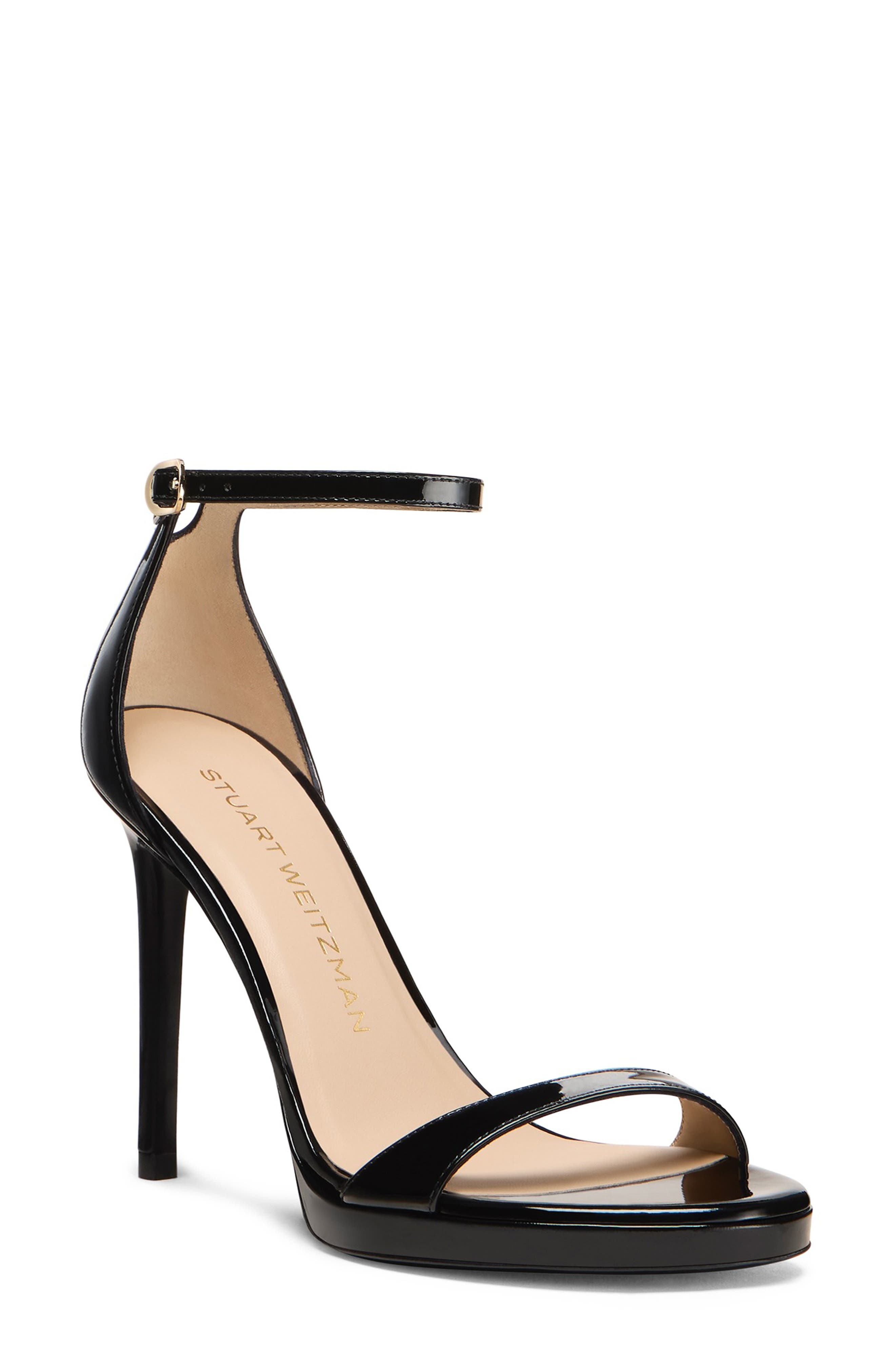 Stuart Weitzman Nudist Platform Sandal, Main, color, Black