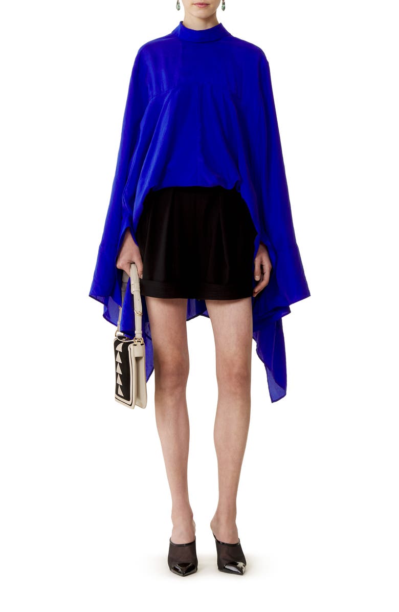 Lanvin Silk Loose-Fit Top, Alternate, color, Pale Blue