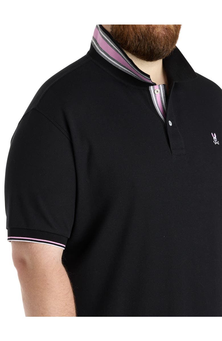 Psycho Bunny Big & Tall Archive Capsule Classic Polo Shirt, Alternate, color, Black