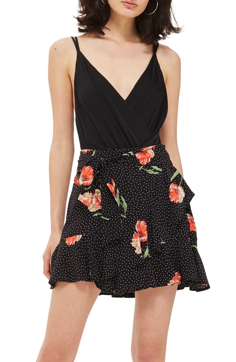 Topshop Strappy Wrap Bodysuit, Main, color, 