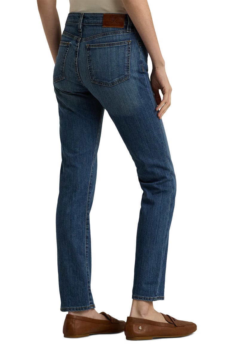 Mid Rise Straight Leg Jeans, Alternate, color, OCEAN BLUE WASH DENIM