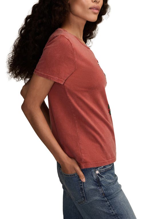 Lucky Brand Coca-cola® Christmas Bottle Cotton Graphic T-shirt In Brown