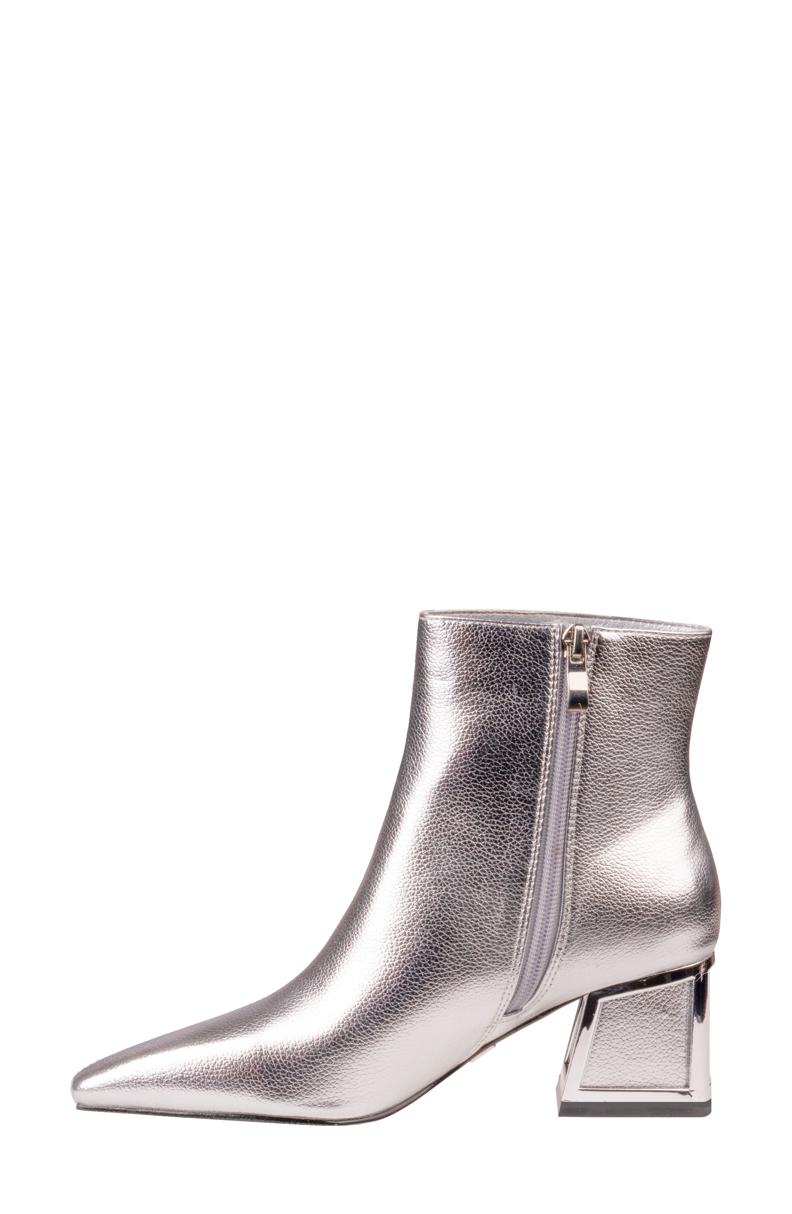 NINETY UNION Brooke Block Heel Boot, Alternate, color, Silver