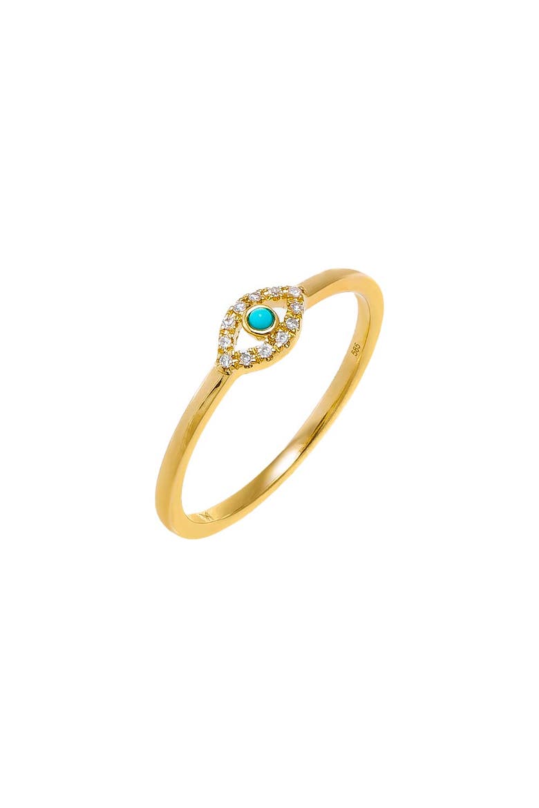 Mini Diamond Bezel Chain Ring 14K, Main, color, 14K Gold