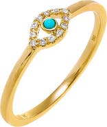 BY ADINA EDEN Mini Diamond Bezel Chain Ring 14K