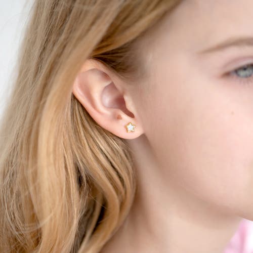 Shop In Season Jewelry 14k Mother Of Pearl Star Earrings In Gold
