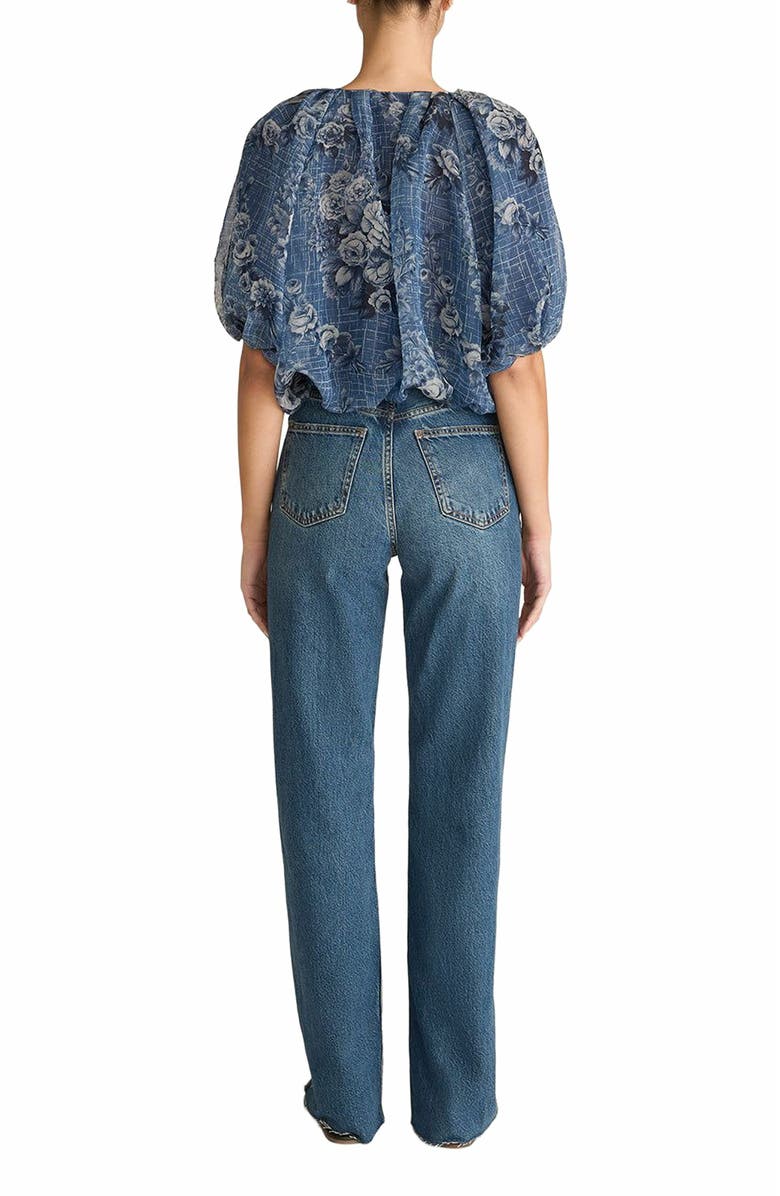 Rebecca Taylor Emblem Fleur Bubble Print Top, Alternate, color,