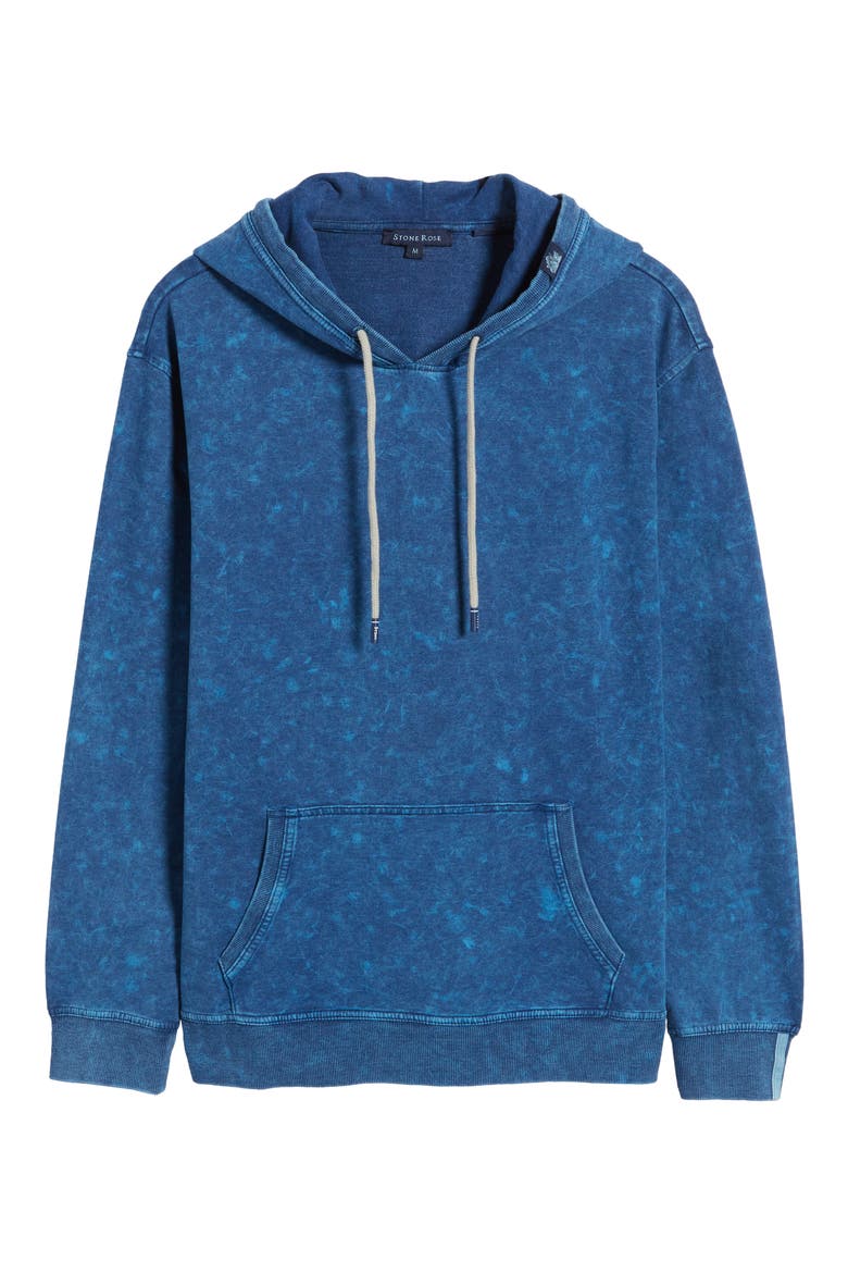 Acid Wash Fleece Hoodie, Alternate, color, NAVY