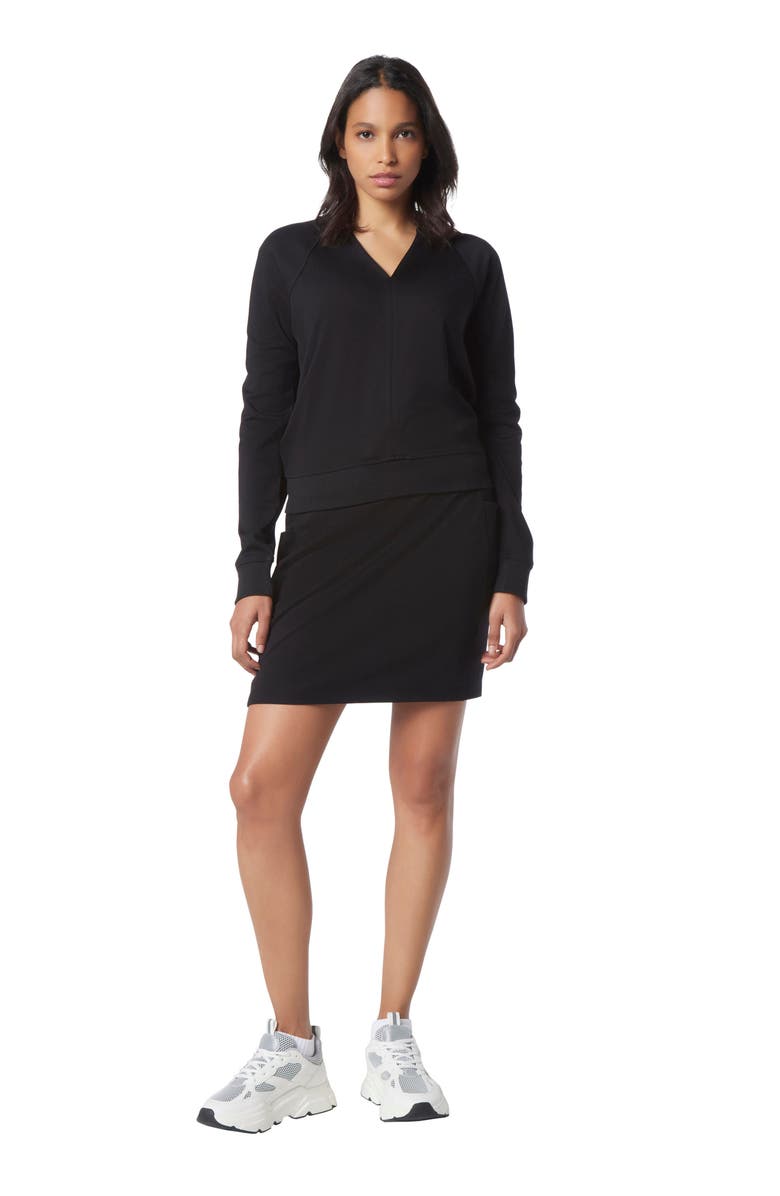 Andrew Marc Sport V-Neck Long Sleeve T-Shirt, Alternate, color, Black