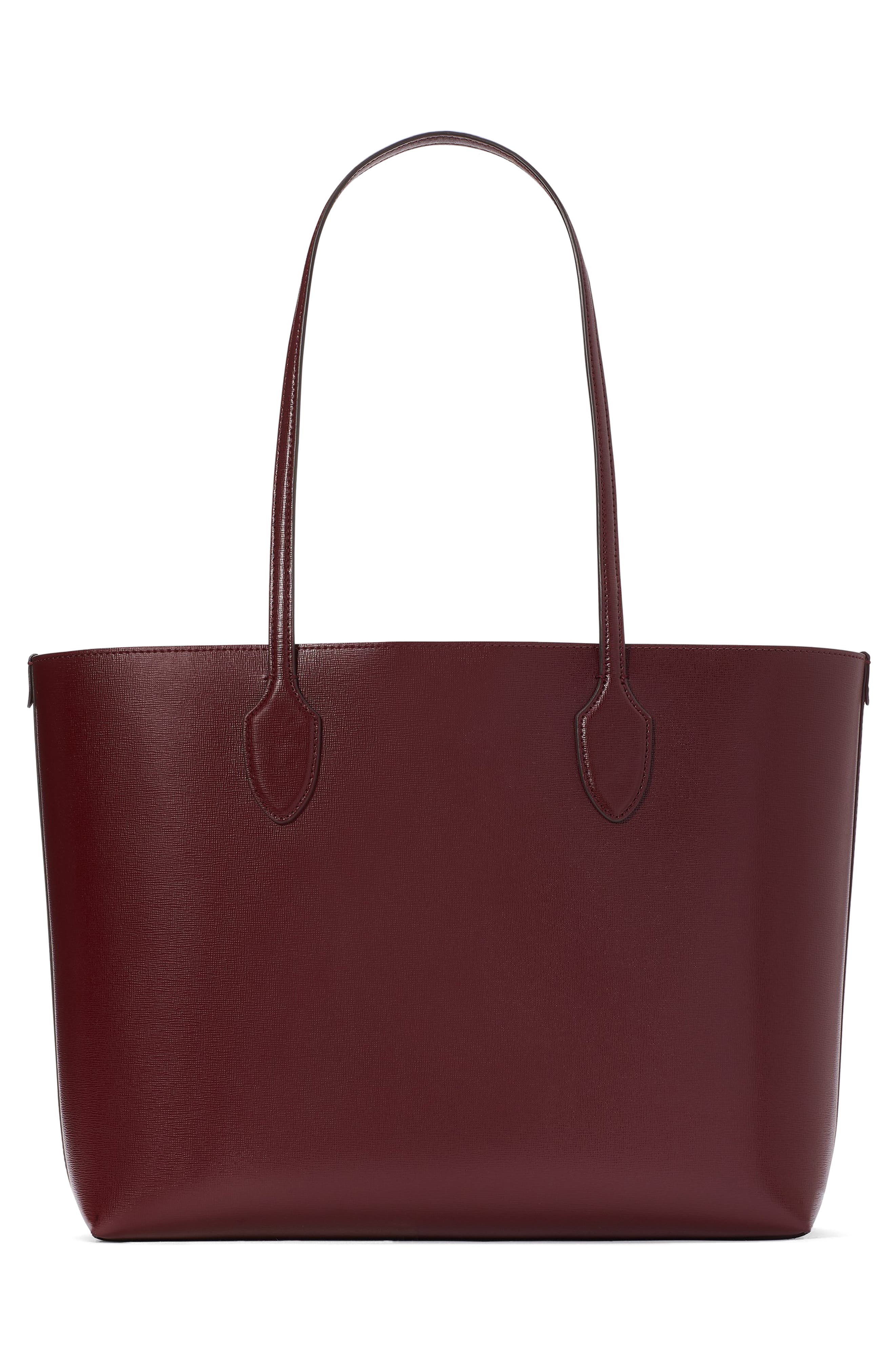 bleecker modern leather tote, Alternate, color, CORDOVAN