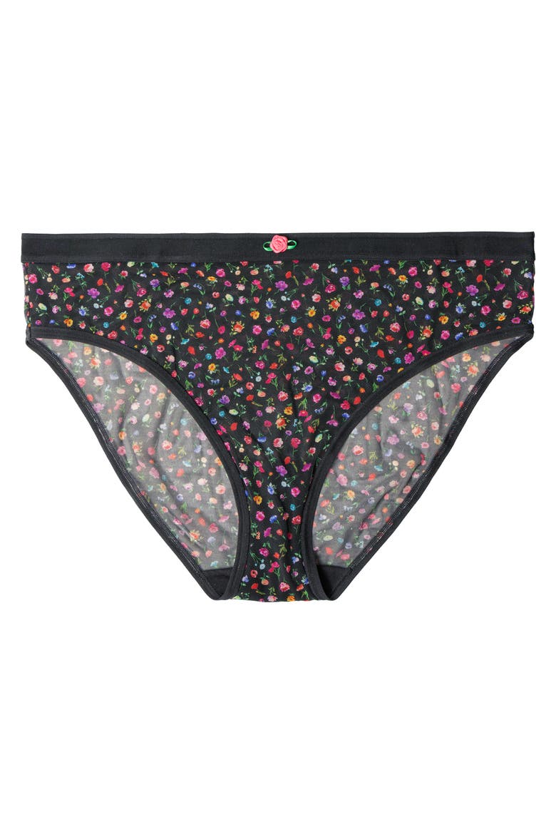 Sheer Mesh High Cut Briefs, Alternate, color, MEADOW DREAM