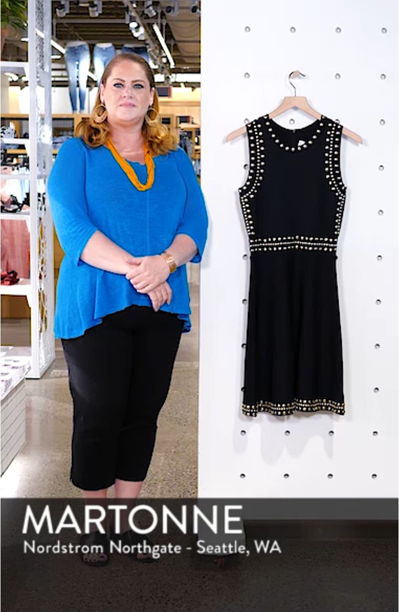 Studded Fit & Flare Dress, sales video thumbnail