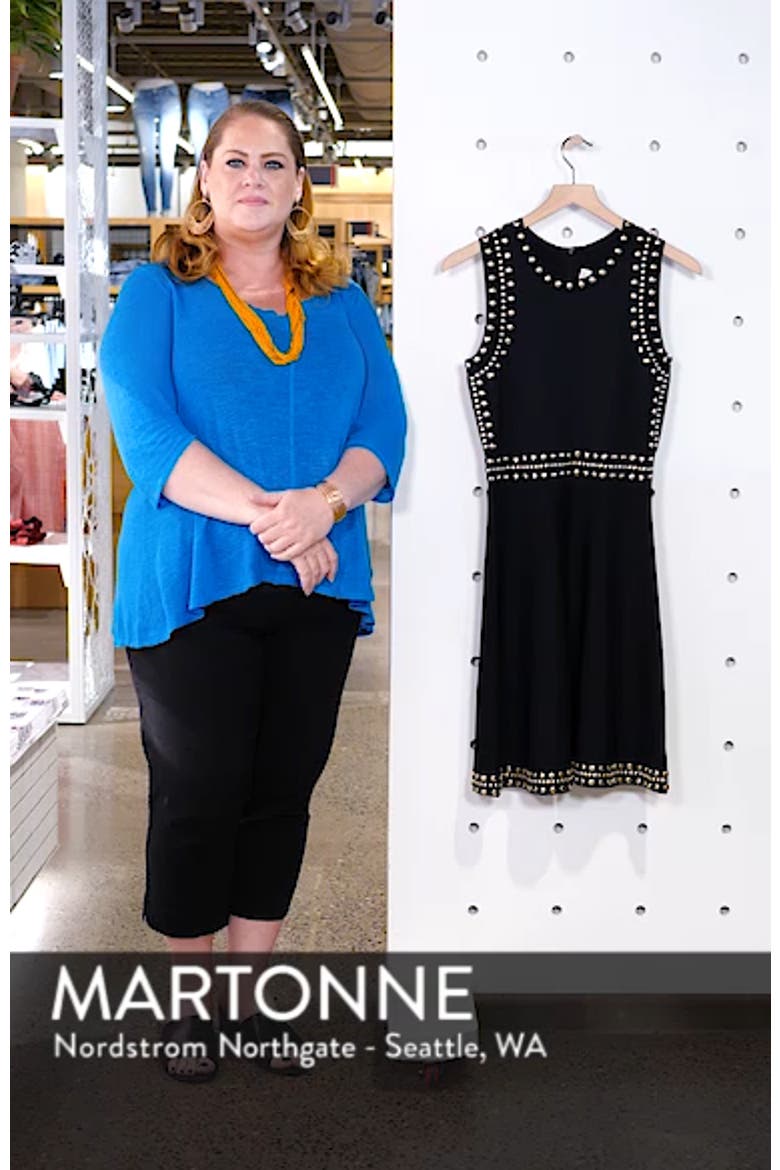 Studded Fit & Flare Dress video