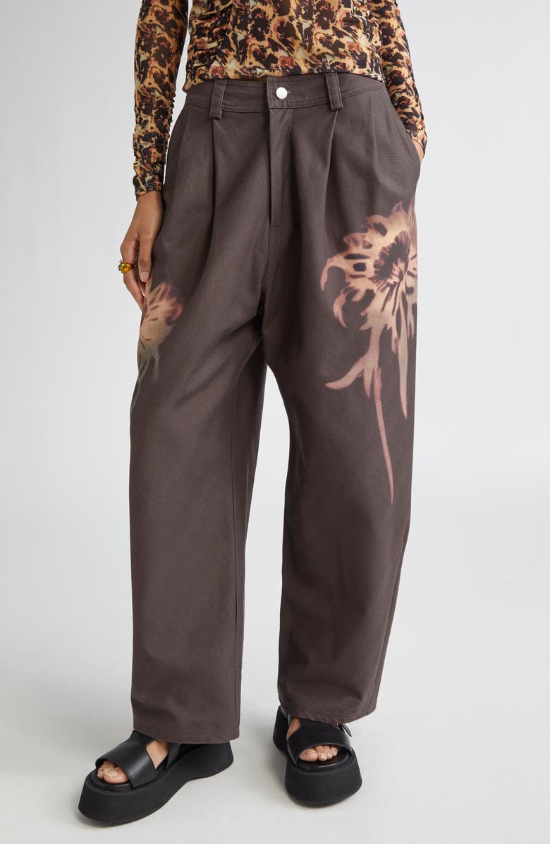 Collina Strada Catchfly Pleated Wide Leg Jeans, Main, color,