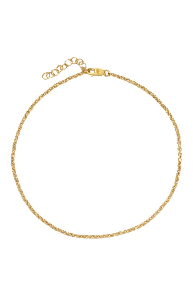 MADE BY MARY Rolo Chain Anklet, Main, color, Gold Filled