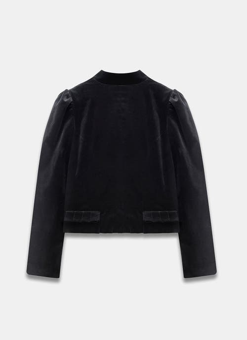 Mint Velvet Velvet Military Jacket In Black