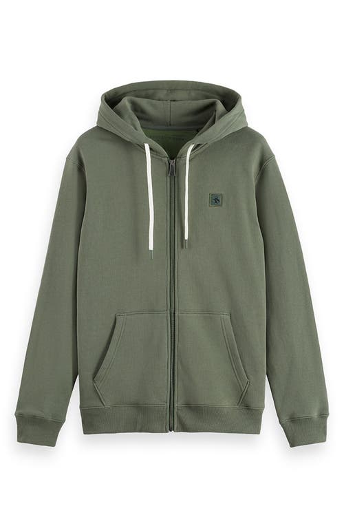 Scotch & Soda Full Zip Hoodie In Green