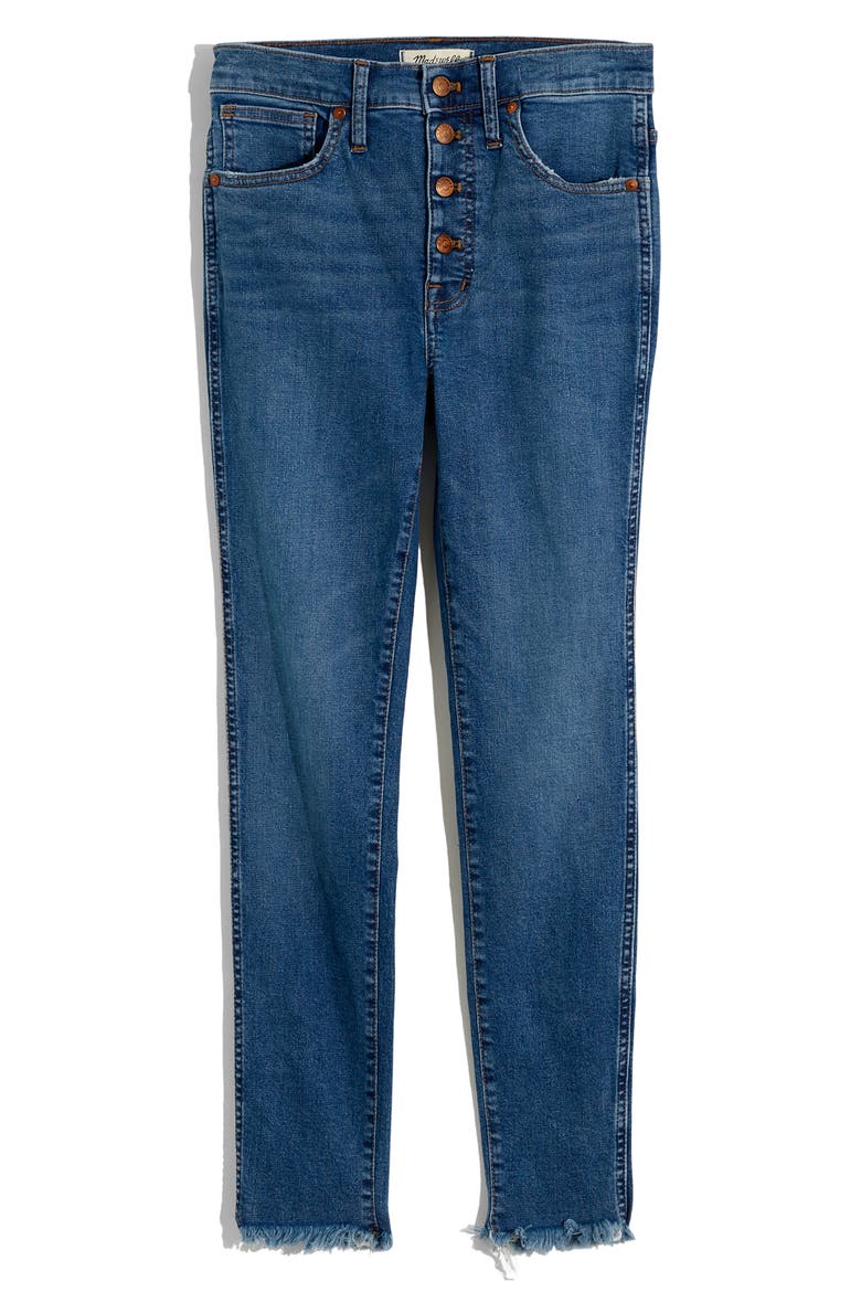 10-Inch High-Rise Skinny Jeans: Button-Front Edition, Alternate, color, MACKEY WASH