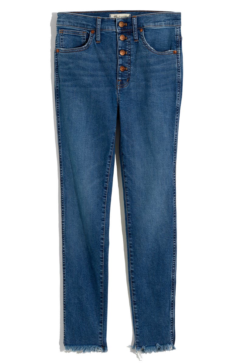 Madewell 10-Inch High-Rise Skinny Jeans: Button-Front Edition, Alternate, color, 