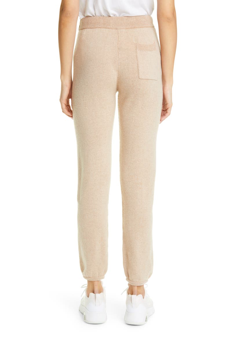 Two-Tone Wool & Cashmere Sweatpants, Alternate, color, CAMEL X ALMOND