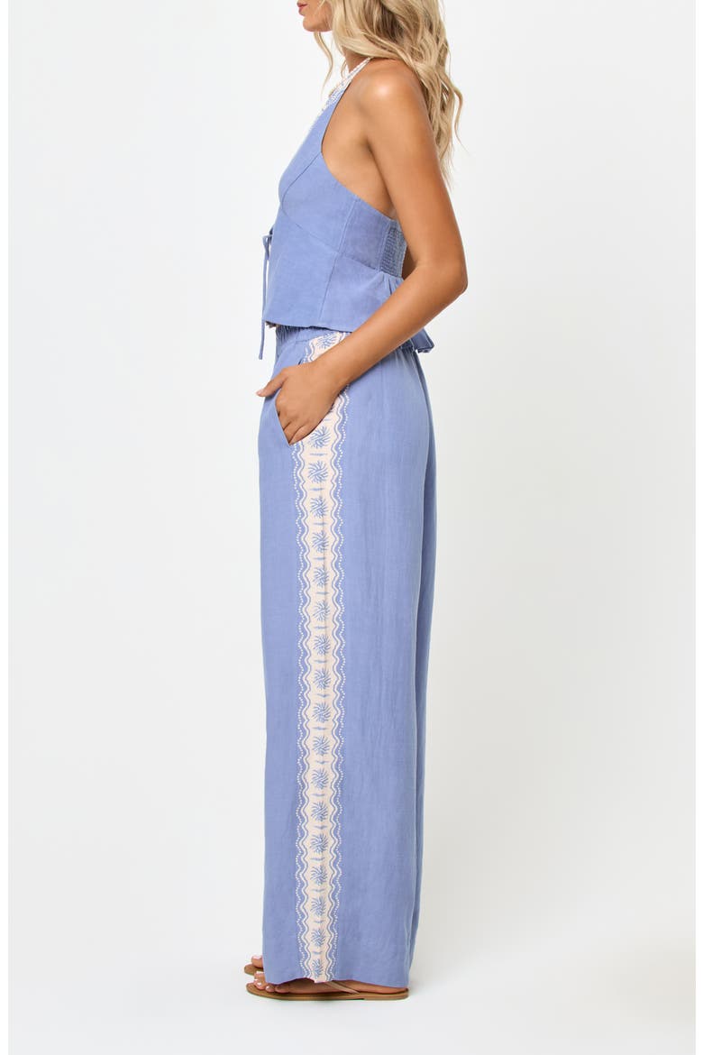 Sur Wide Leg Linen Blend Cover-Up Pants, Alternate, color, SHELL OR HIGH WATER