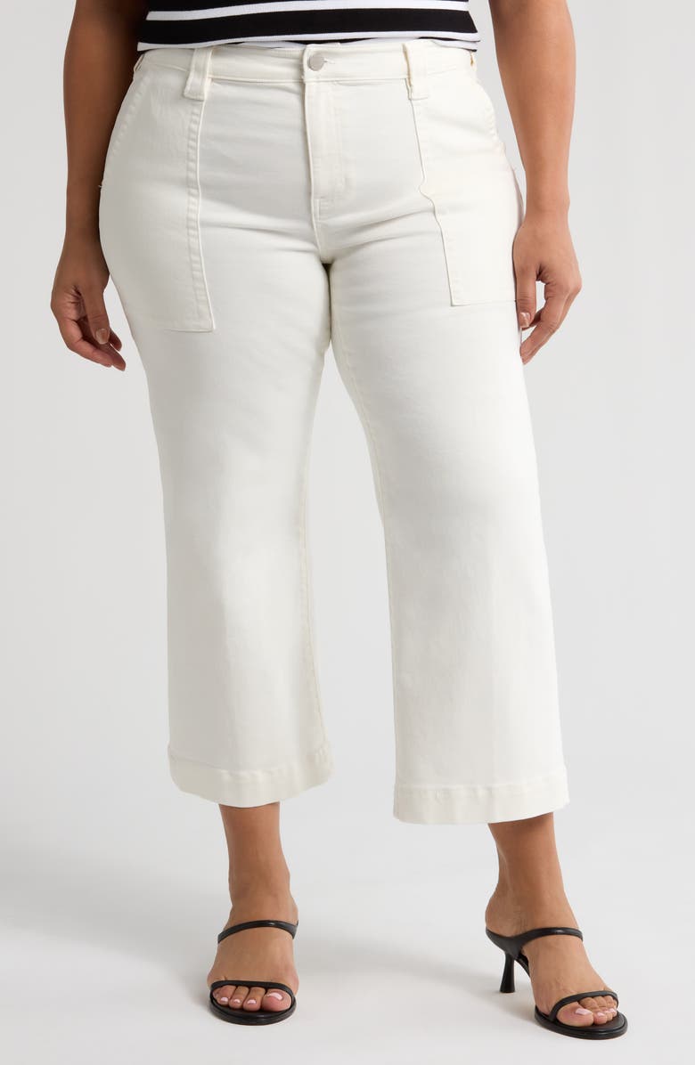 Liverpool Los Angeles Stride Patch Pocket Crop Wide Leg Jeans, Main, color, 