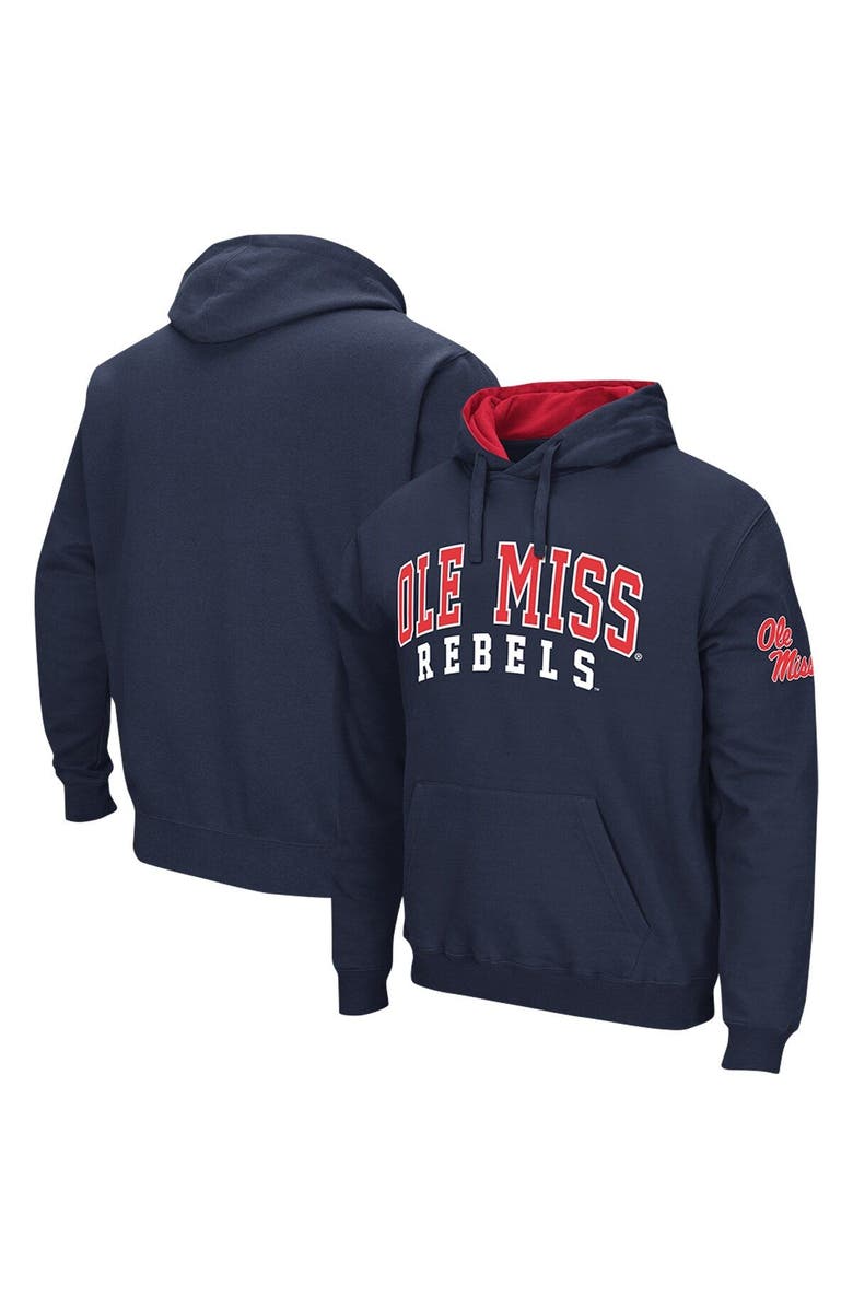 COLOSSEUM Men's Colosseum Navy Ole Miss Rebels Double Arch Pullover Hoodie, Main, color, Navy