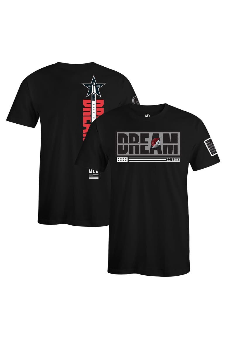 Unisex FISLL x Black History Collection  Black Portland Trail Blazers T-Shirt, Main, color, Black